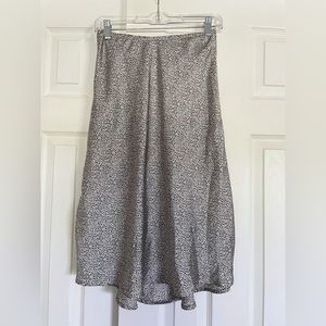 Black/White Animal Print Slip Skirt